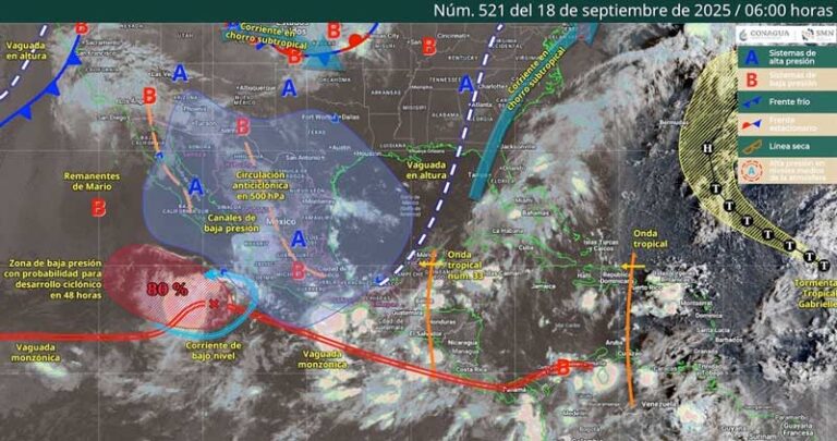 Continuarán tormentas, actividad eléctrica y chubascos en gran parte de Oaxaca para este jueves