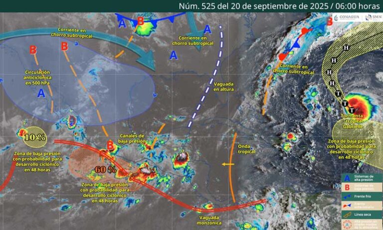 Alerta CEPCyGR por tormentas y lluvias en diversas regiones de Oaxaca durante las próximas horas
