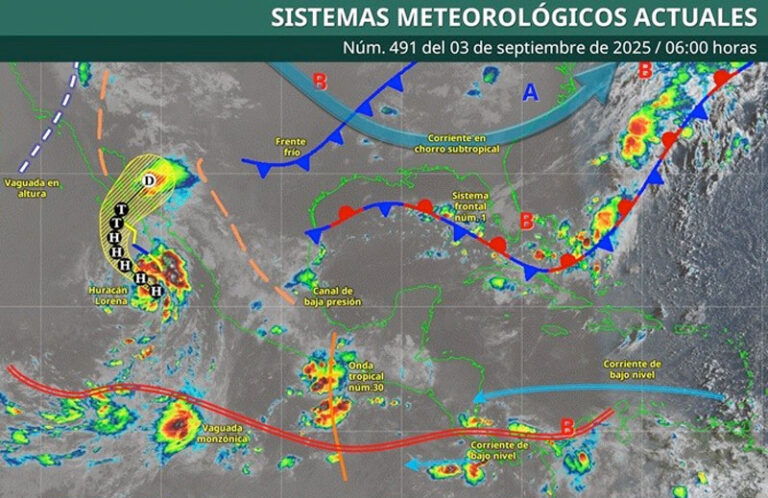 Continuarán lluvias y tormentas con actividad eléctrica por la tarde en Oaxaca