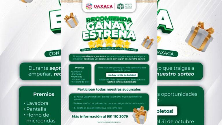 Invita Monte de Piedad a participar en el sorteo “Recomienda, Gana y Estrena”