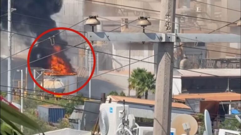Reportan fuerte explosión e incendio en fábrica de Nuevo León