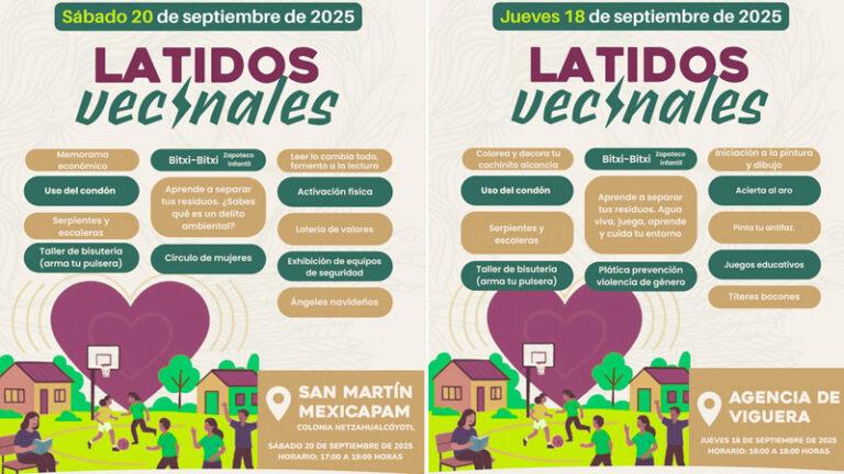 Latidos Vecinales llega a las agencias municipales con talleres, juegos y servicios para toda la familia