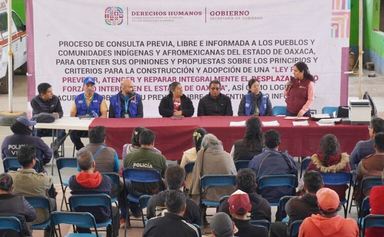 Oaxaca pionero en tipificar como delito el desplazamiento arbitrario y la negativa a garantizar el retorno de familias