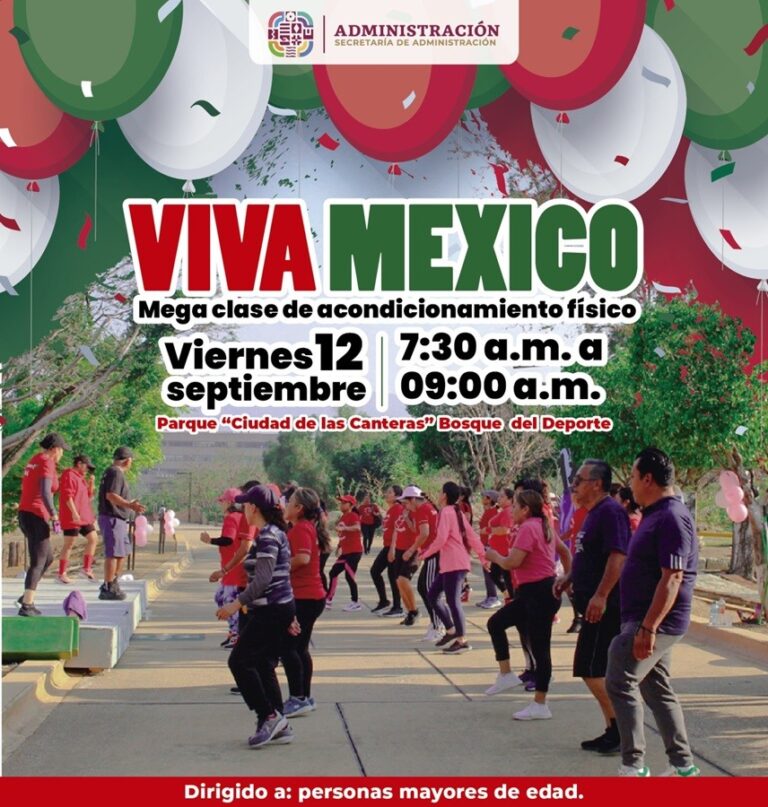 Invita Administración a celebrar el mes patrio con actividades recreativas, culturales y deportivas