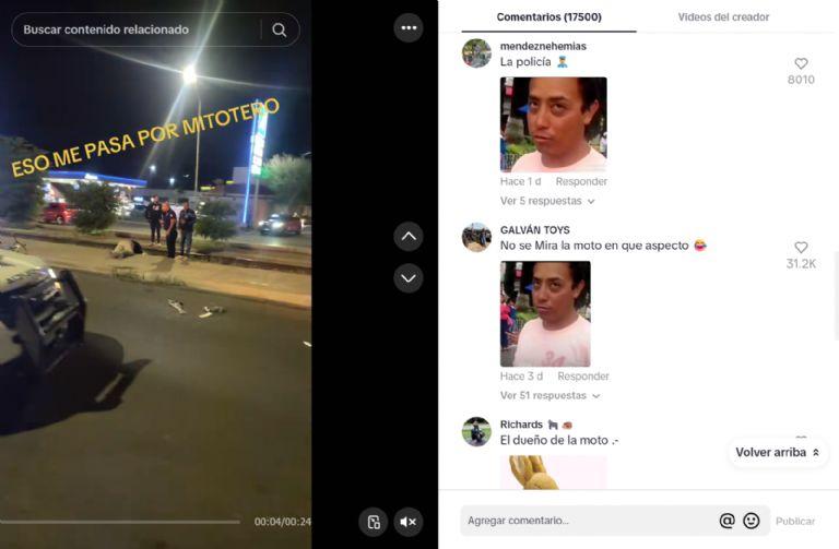 Hombre graba accidente y por ir distraído choca contra una moto: “Eso me pasa por mitotero”