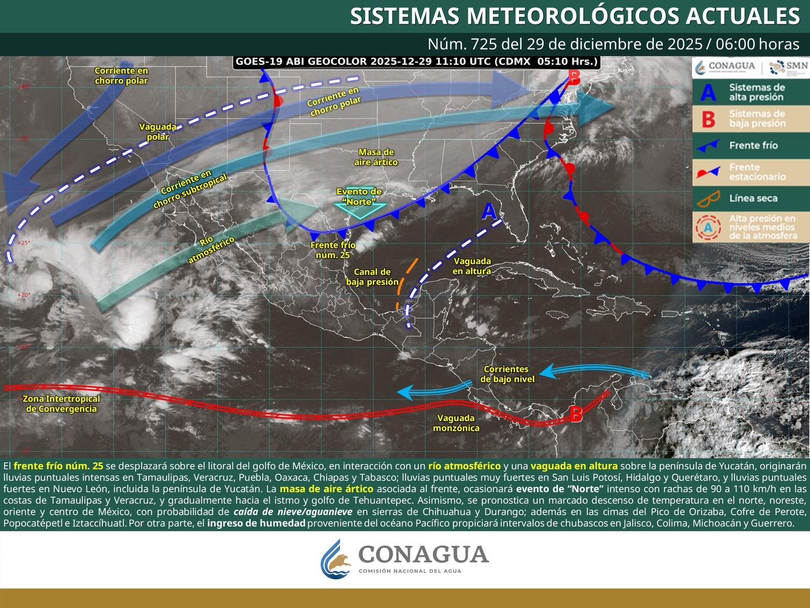 Persistirán lluvias, vientos fuertes y heladas en distintas regiones de Oaxaca hasta inicios de enero
