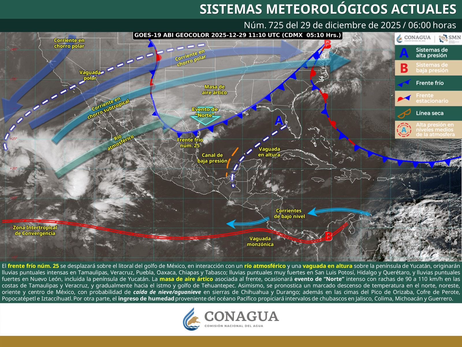 Pronostican inestabilidad atmosférica con episodios de lluvias en diversas regiones de Oaxaca 