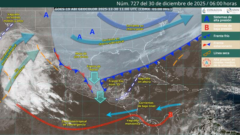 Durante este día se esperan Lluvias intensas a puntuales torrenciales en zonas de #Oaxaca, #Veracruz, #Chiapas y #Tabasco