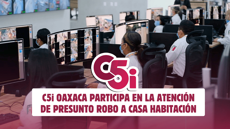 Coadyuva C5i en la detención de una persona por presunto robo a una casa habitación en la capital del estado