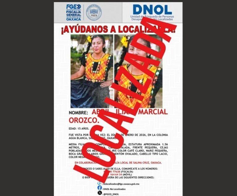 Fiscalía de Oaxaca activa protocolos de búsqueda y localiza a cuatro mujeres reportadas como no localizadas en distintas regiones del estado