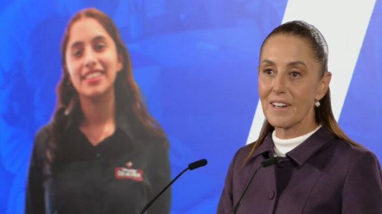 Sheinbaum felicita a la estudiante Valeria Palacios Cruz, ganadora de la Medalla Mundial de Educación