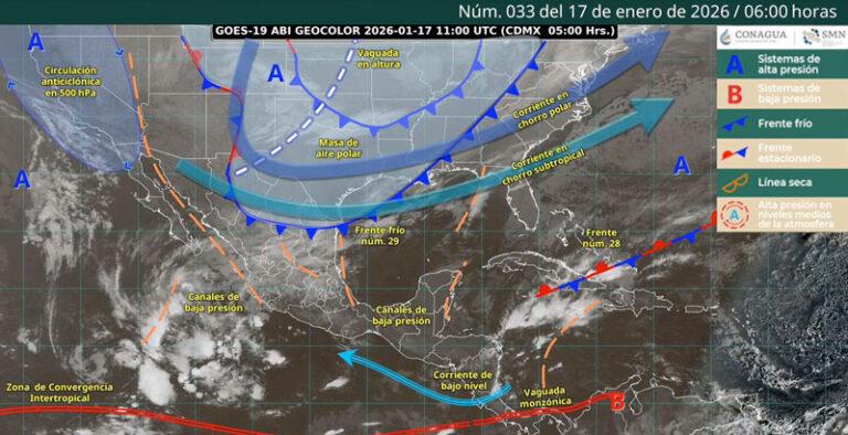 Persisten lluvias, bajas temperaturas y vientos por frente frío 29 en Oaxaca