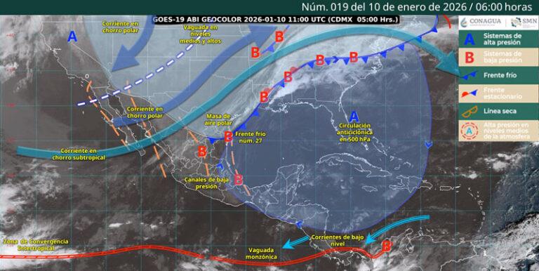 Frente frío 27 provoca lluvias y bajas temperaturas en gran parte de Oaxaca