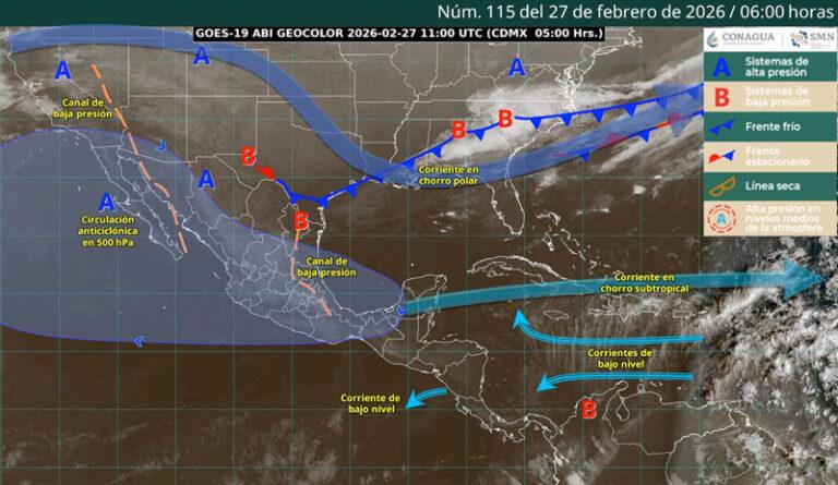 Se pronostican nublados y chubascos aislados en algunas zonas montañosas de la Sierra Sur