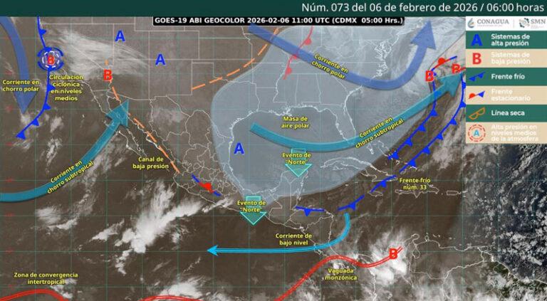Frente frío número 33 mantendrá vientos intensos y temperaturas bajas en gran parte de Oaxaca