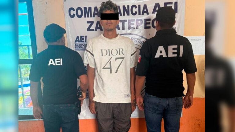 Fiscalía de Oaxaca captura en el Istmo a un hombre, estaba prófugo por feminicidio cometido en el estado de Chiapas