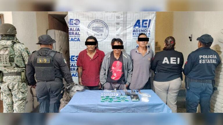 Cae presunta célula de narcomenudeo en Etla: tres detenidos tras cateos