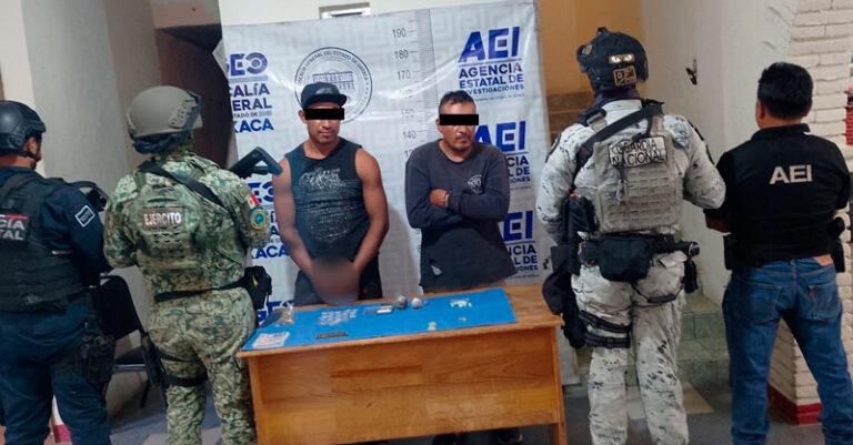 Desarticula punto de venta de drogas en Soledad Etla, hay dos detenidos: Fiscalía de Oaxaca