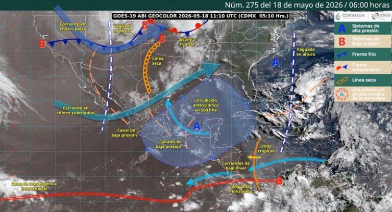 Este lunes se prevén lluvias con actividad eléctrica y rachas de viento en algunas regiones de #Oaxaca