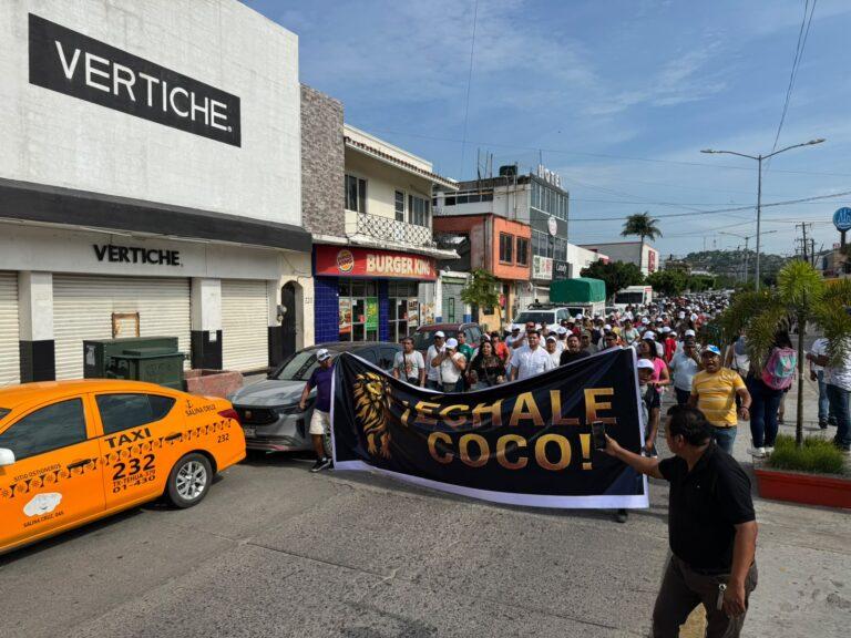 Con un gran contingente participó la estructura de “Coco León” en la Jornada en Defensa de la Soberanía en Salina Cruz