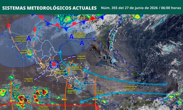 Persistirán lluvias vespertinas con tormentas eléctricas y ambiente caluroso