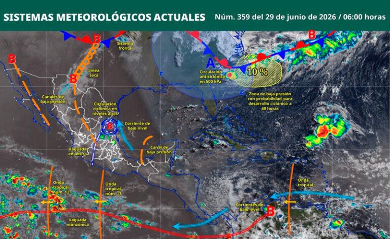 Lluvias y tormentas eléctricas marcarán las condiciones del tiempo en Oaxaca: Protección Civil