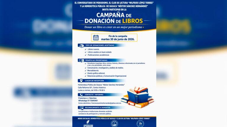 En la recta final, campaña de donación de libros del Conversatorio de Periodismo y la Hemeroteca Pública