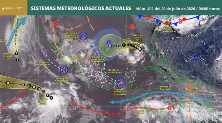 Este lunes pronostican lluvias aisladas y bochorno en Oaxaca