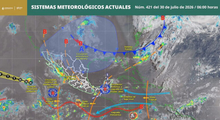 Lluvias fuertes y ambiente caluroso persistirán este jueves en Oaxaca