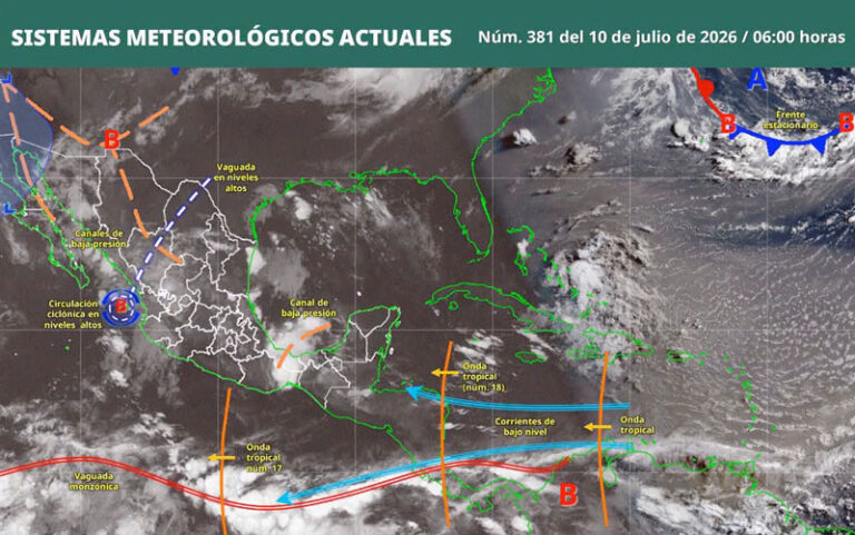 Inestabilidad atmosférica favorecerá lluvias intensas durante este fin de semana en Oaxaca