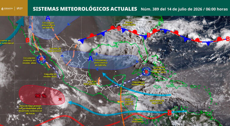 Persistirán lluvias de intensidad variable y oleaje elevado en el litoral oaxaqueño