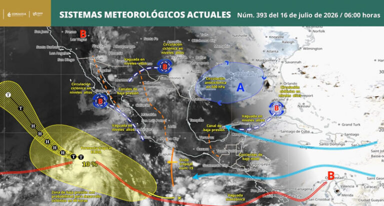 Persistirá el potencial de lluvias y oleaje elevado en Oaxaca
