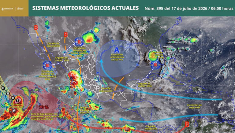 Prevén lluvias aisladas y tormentas fuertes en la Sierra Sur de Oaxaca