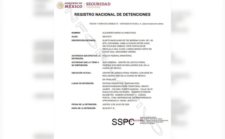 Alejandro Mario Álvarez Puga, cuñado de la conductora Inés Gómez-Mont, es detenido en Cancún
