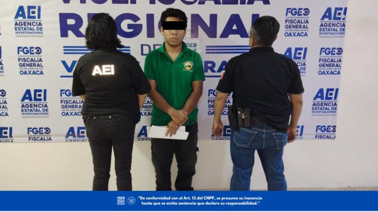 FGEO ejecuta orden de aprehensión contra persona investigada por tentativa de homicidio en Oaxaca de Juárez