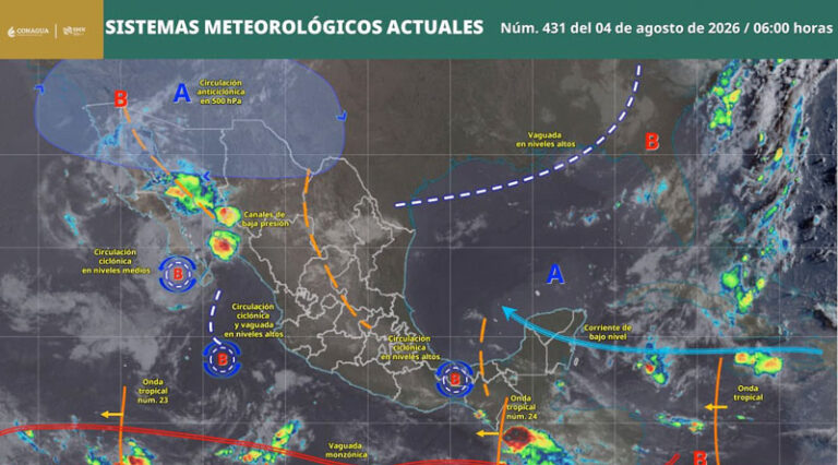 Onda tropical número 24 provocará lluvias aisladas y ambiente caluroso en Oaxaca