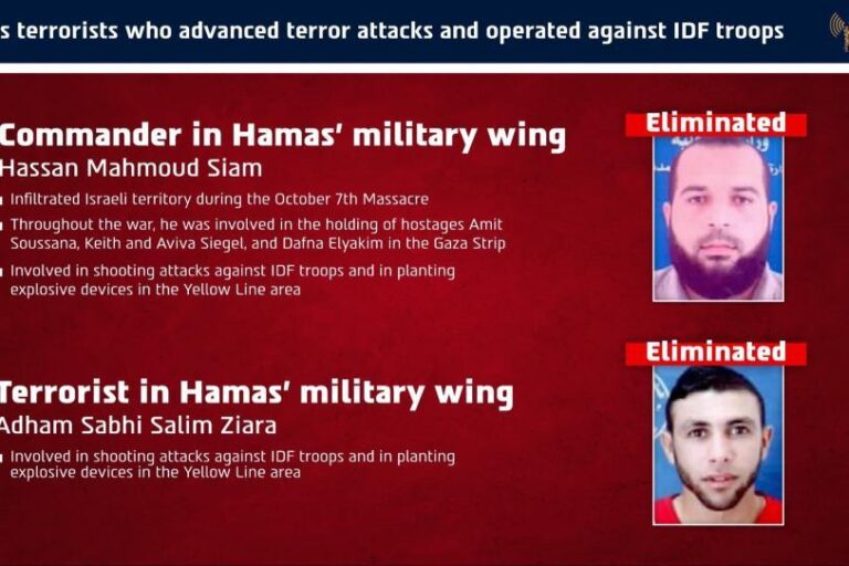 Israel elimina a dos líderes militares de Hamás