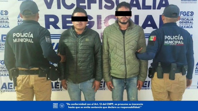 Fiscalía de Oaxaca obtiene vinculación a proceso contra dos hombres por narcomenudeo y robo de vehículo en la región de los Valles Centrales
