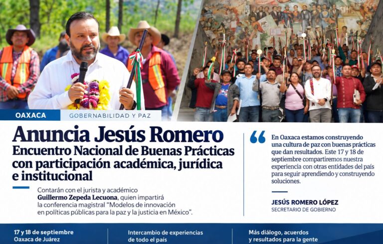 Secretaría de Gobierno anuncia conferencia magistral de Guillermo Zepeda en Encuentro Nacional de Cultura de Paz