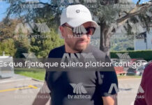 Amílcar Olán es localizado en Suiza y le arrebata el celular a reportero