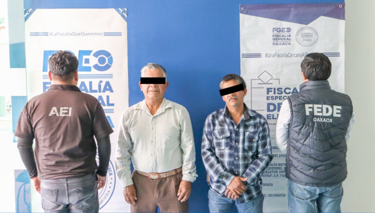 Fiscalía de Oaxaca aprehende a Síndico y Regidor por violencia política contra presidenta municipal
