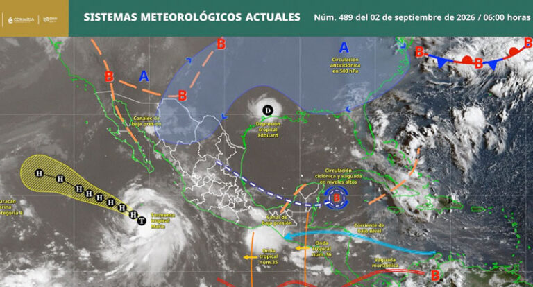 Prevén lluvias, tormentas y oleaje elevado para este miércoles en Oaxaca