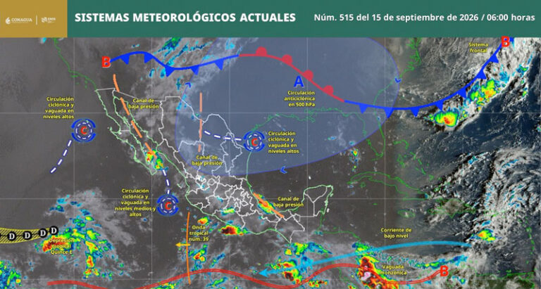 Prevén lluvias y tormentas vespertinas en Oaxaca; habrá oleaje elevado en la Costa