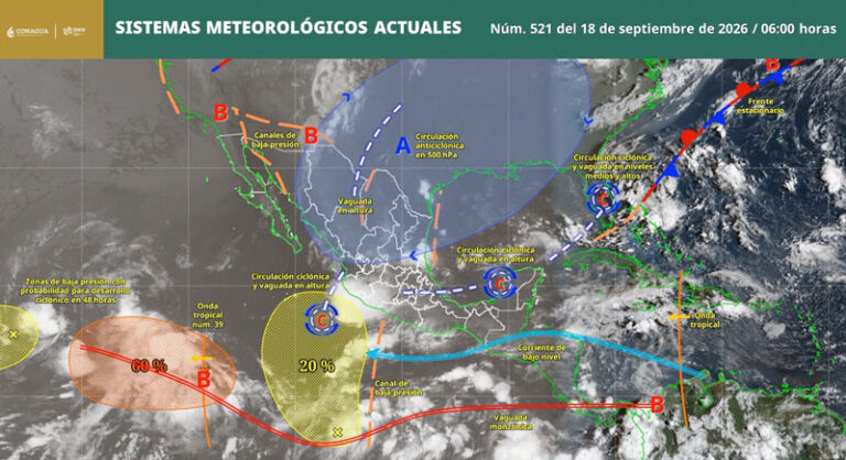 Prevén lluvias fuertes, tormentas eléctricas y descenso de temperaturas en Oaxaca