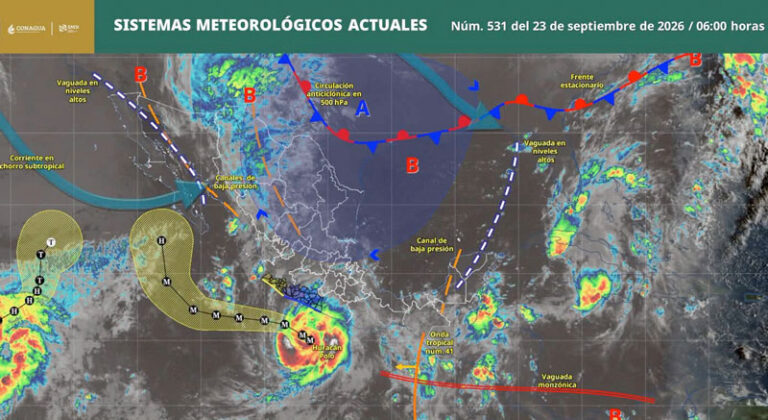Prevén lluvias intensas y oleaje elevado en Oaxaca por efectos del huracán “Polo”