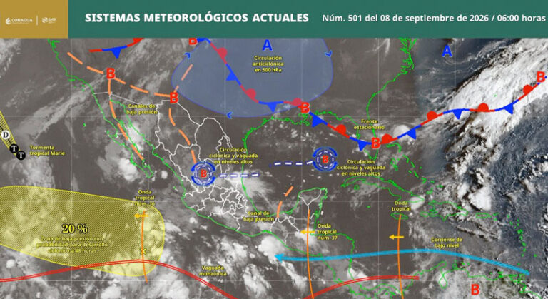 Prevén lluvias y tormentas en Oaxaca este martes; Protección Civil pide extremar precauciones