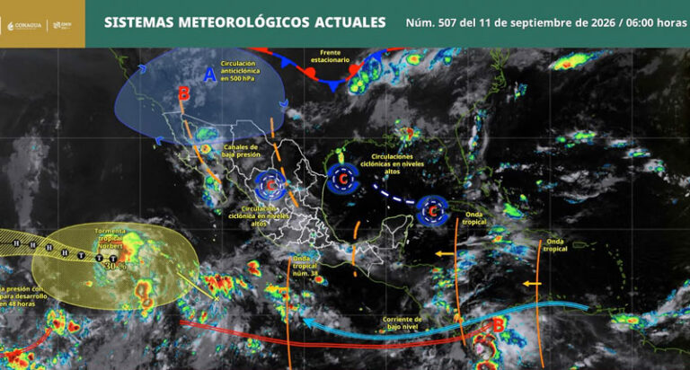 Prevén lluvias intensas, tormentas y bancos de niebla este viernes en Oaxaca