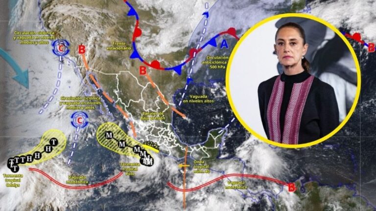 Pide Sheinbaum mantenerse atentos a información sobre huracán Polo; se esperan lluvias intensas en Guerrero, Michoacán y Jalisco