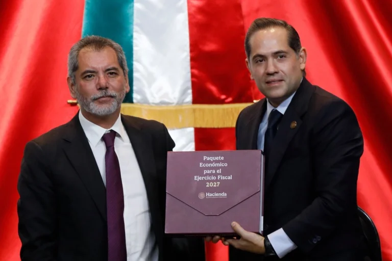 Hacienda entrega Paquete Económico 2027 con medidas contra evasión y mayor recaudación