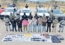 Cateo en San José del Peñasco deja cinco detenidos y asegura armas y drogas